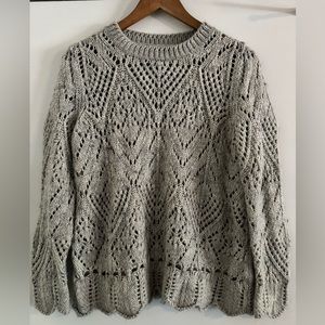 LOFT Scalloped Sweater